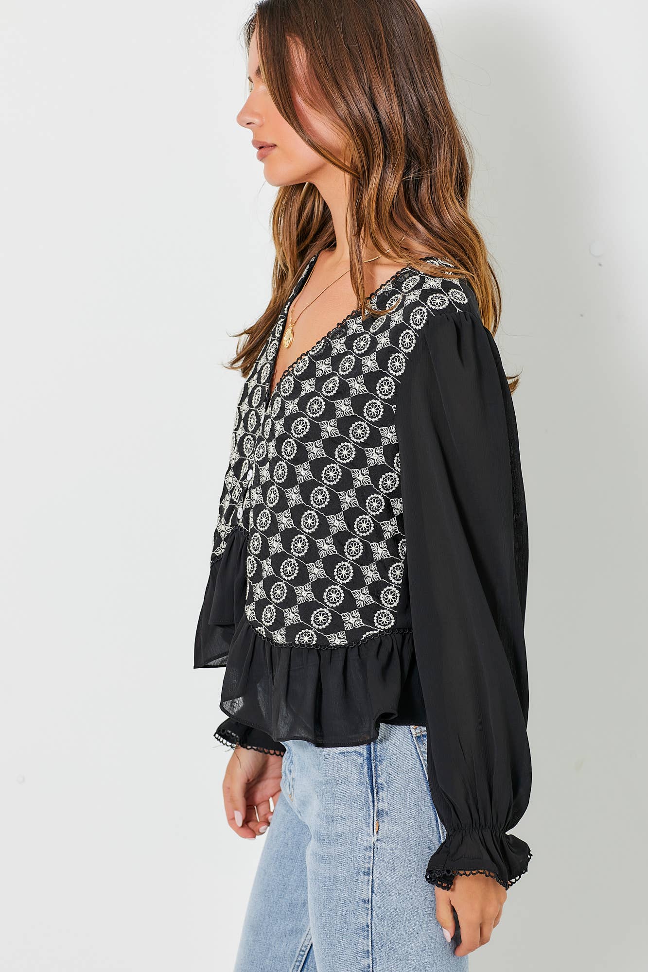 Ellie Ruffle Blouse