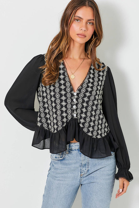 Ellie Ruffle Blouse