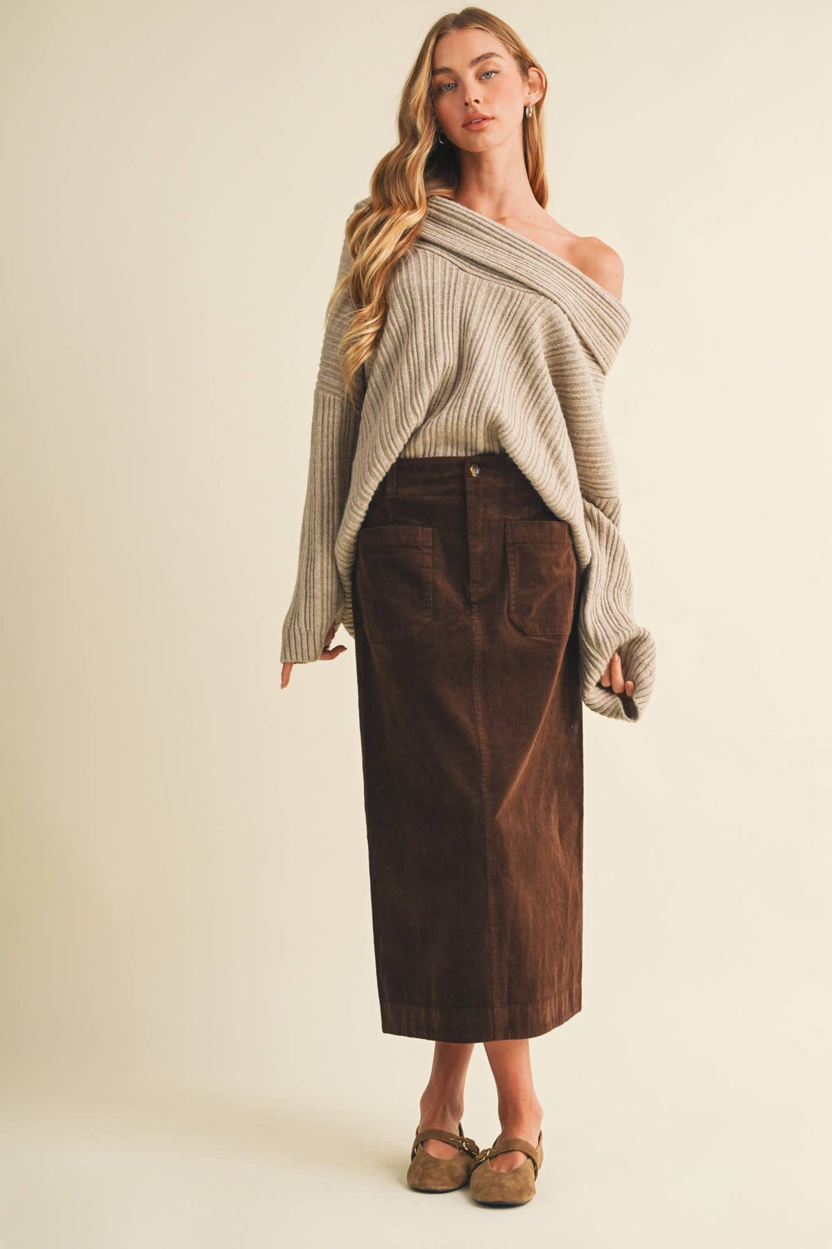 Shawn Corduroy Skirt