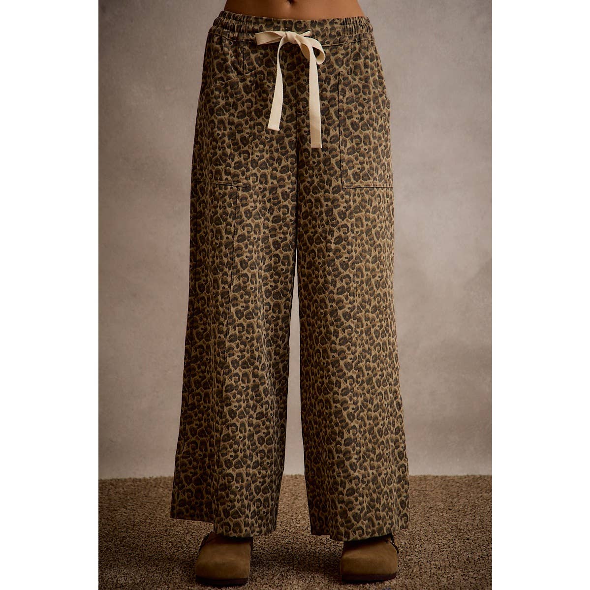 Leopard Wide Leg Pants